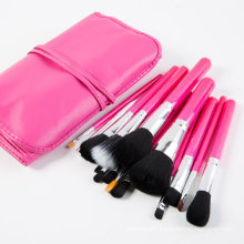 15PCS Makeup Tools Cosmetic Brush Set with Pink PU Leather Bag